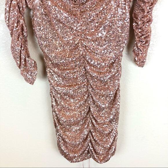 NWT Zara Blogger Draped Sequin Dress. - Picture 12 of 16